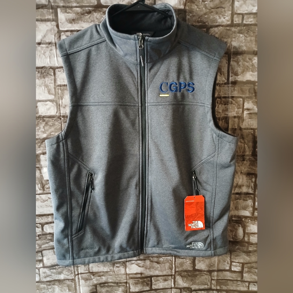 The North Face Gray CGPS Embroidered Softshell Vest